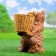 Garden figure "Bear with a basket" 30x23x30cm