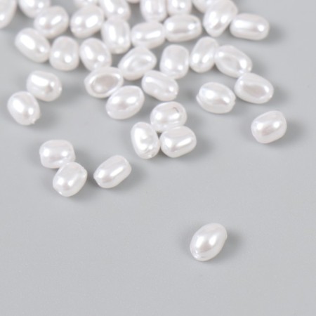 Beads for creativity Plastic "Uneven Pearls Executed" set 40 pcs 0.6x0.4 cm