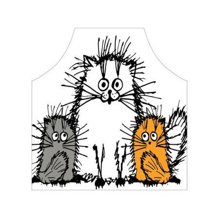 Apron kitchen with a “furry cats” photo print, adjustable, size OS-2
