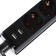 Drawer outlet, luazon, 16 a, four -seater, in the table, 2xusb, 2.1 a, black