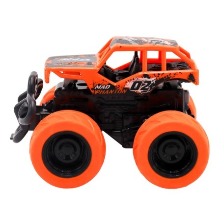 Friction Funky Toys machine, with crash effect, 4x4, yellow color-2