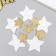 Decor "Star" White, Golden Foam Glitter 5 and 3 cm (set 10 pcs)