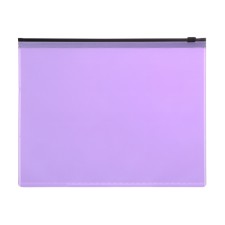 The convert folder on the A5, 150 μm, calligrata pastel, transparent, black zipper, purple, purple