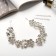 Hair accessory "Dolores" flowers drops, 22.5x2.5 cm, silver