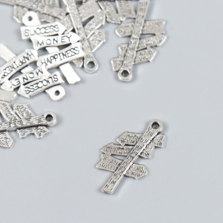 Decor for creativity Metal "Indicators" set 12 pcs silver 1.4x2.5 cm-1