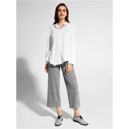 Women's shirt with an asymmetric Basque Contse Elegant, size XL, color White