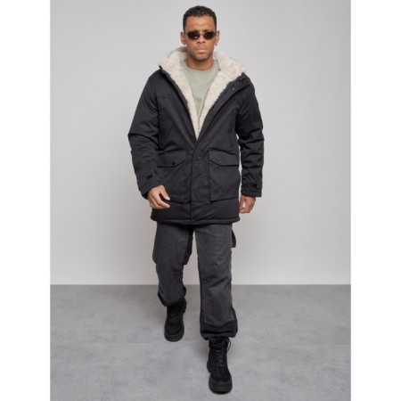 Winter male park, size 56, black color-9