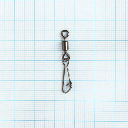 Вертлюг с застежкой Волжанка Rolling Swivel With Hook Snap № 4х2, тест 24 кг, 10 шт-1