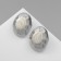 Earrings with pearls "abstraction" pearl shell, white color in silver