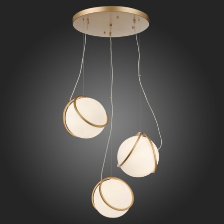 Suspension lamp ST LUCE. SL1181.353.03. Acerra. 3x40 watts, E27, 60x60 cm, brass color-2