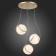 Suspension lamp ST LUCE. SL1181.353.03. Acerra. 3x40 watts, E27, 60x60 cm, brass color