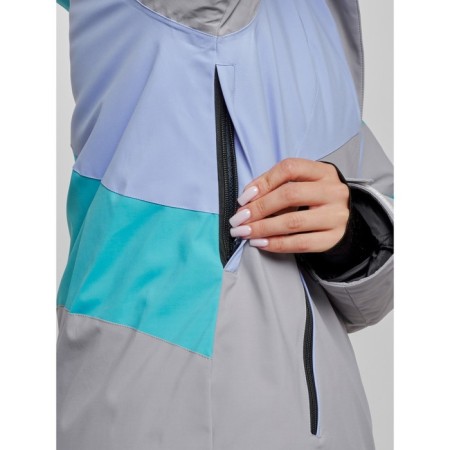 Ski costume female winter, size 48, green color-8