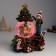 Souvenir Polystone Water Ballion Music, Light "Boy decorates the Christmas tree" D = 10 cm 18x16x23 cm