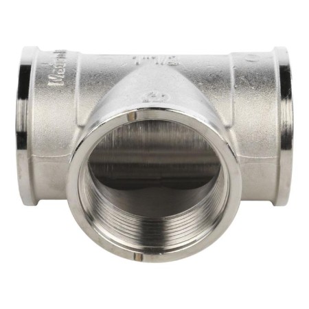 The STOUT SFT -0020-000112, 1 1/2 ", internal/internal thread, nickelled brass-2