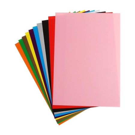 Set for children's creativity A4, 10 sheets Cardboard white coated +10 sheets Catcamet Cathedral Crossed + 10 sheets is colored paper, in folder-2
