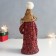 Suvenir Polystone "Santa Claus in a red coat with a gold Christmas tree" 9.5x9.5x22.5 cm