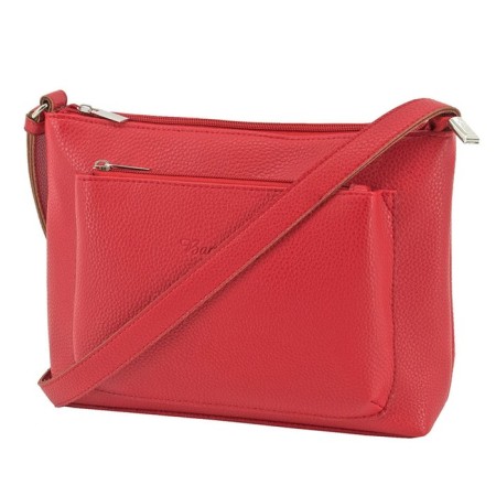 Women's bag B2828-77140, red color, artificial leather, 24x6x19 cm