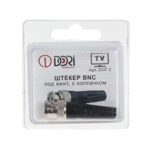 BNC штекер на винте DORI, 1шт в блистере