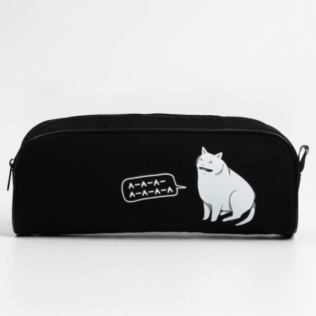 Penal School Textile "September 1: when lunch?" Cat, 20 x 8 x 4 cm-3