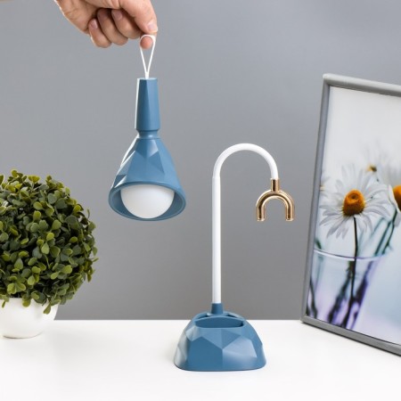 Delser table lamp LED 3W USB AKB Blue 14x13x39 cm Risalux-5