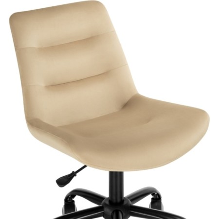 Computer chair Ordi Metal/velor, black/beige 56x65x85 cm-4