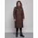 Coat insulated winter feminine, size 44, dark brown color