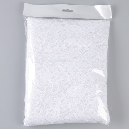 Hypyura flap, large flowers, white, 150 × 160 cm-2