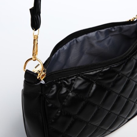 Bag Baget with a zipper, black color-6