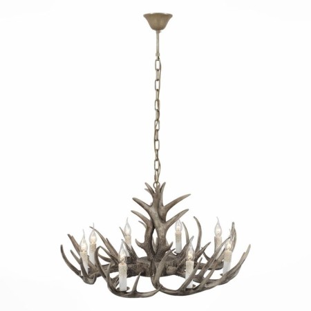 Suspended chandelier ST LUCE. SL154.703.08. Corna. 8x40 watts, E14, 80x80x37 cm, gray color-7