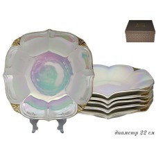 A set of deep plates of Lenardi “Pearl”, size 21x21 cm, 6 pcs