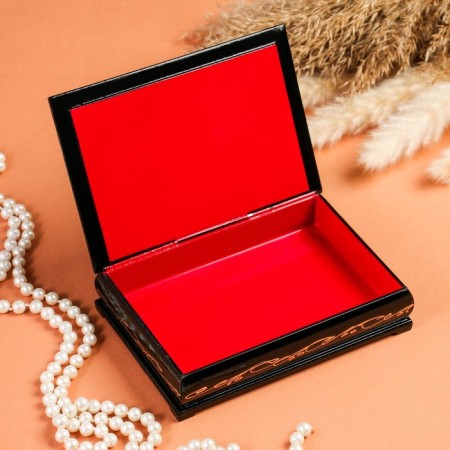 Zhostovo box, 11x16 cm, lacquer miniature-1