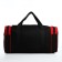 Road bag on lightning, 3 outer pockets, long belt, black/red color