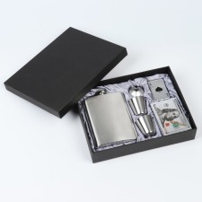 Gift set 6 B1: Flood 240 ml, glass 30 ml, funnel, 2.5 x 3.5 cm, cards, lighter