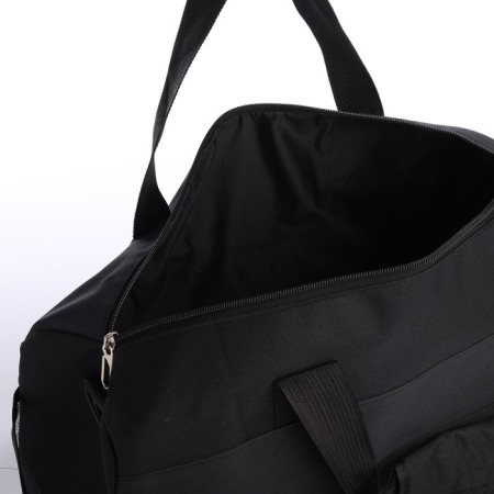 Road bag on lightning, 3 external pockets, a long belt, black color-2