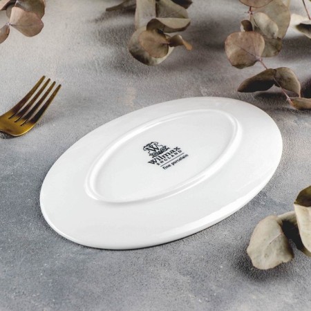Oval porcelain oval porcelain olivia, 13.5 × 20 cm, white color-2
