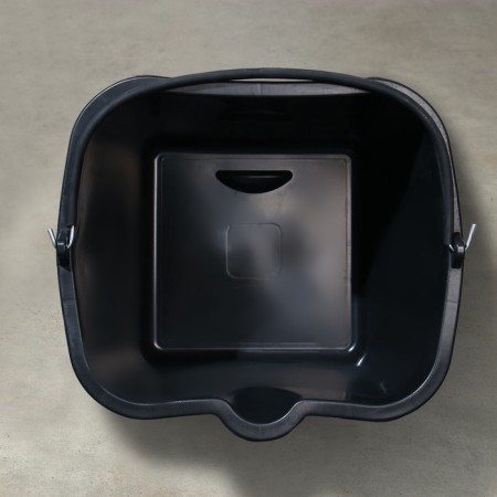 Construction bucket, 16 l, rubber -plastics, square with a nose-12