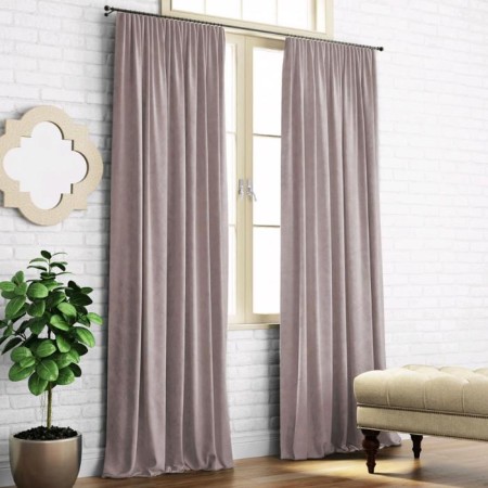 Set of curtains "Kim", size 140 x 270 cm - 2 pcs, powder