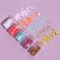 Sequins for decor "stars, hearts", 12 bottles, multi -colored