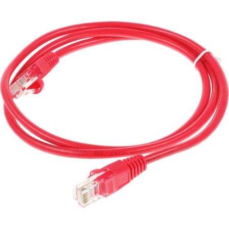 Cat5e Molded 1M Red RJ-45 (M) -RJ-45 (M) patch.