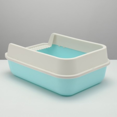A high side toilet with a scoop and a filter, 50 x 36 x 21 cm, blue-7