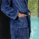 Unisex bathrobe Lovelife "Hygge" color dark blue, One size, microfiber, 100% p/e, 250 g/m2