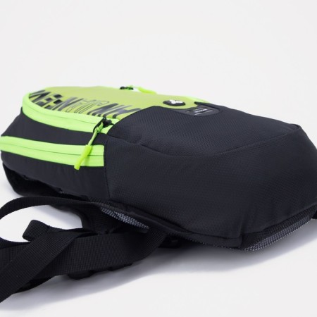 Tourist backpack with extension, 7 l, outer pocket, black/green color-2