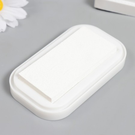 Stamping pillow for textiles, wood, papers "White ceramics" 5.3x9.5 cm-1