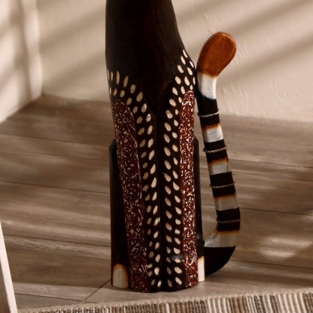 Figure tree "Cat tail pipe in a collar" 60 cm-5