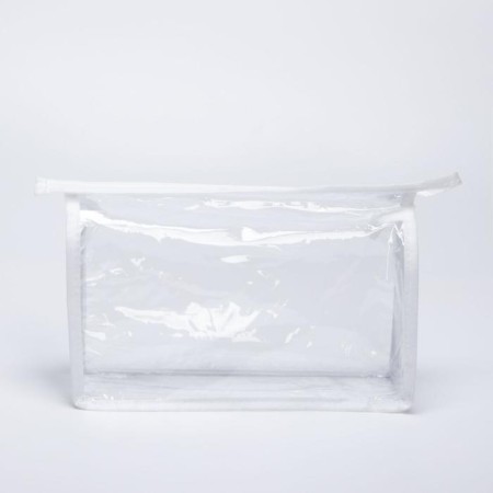 Cosmetic bag with lightning, white/transparent color-1