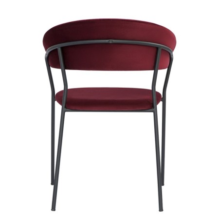 Stefany chair, 515 × 600 × 785 mm, velor, wine color-7