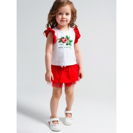 Set for the girl PlayTode: T-shirt and skirt-short, height 80 cm-4