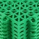 Modular plastic flooring for the floor, 33 x 33 x 0.9 cm, green color