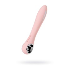 Vibrator with electrostimulation Galvani Vibe, silicone, pink color, 21 cm