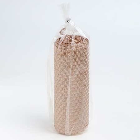 Candle from wax, 4,5x4.5x12.5 cm, metallic bronze-3